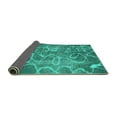 thumbnail image 2 of Ahgly Company Indoor Square Abstract Turquoise Blue Modern Area Rugs, 4' Square, 2 of 4