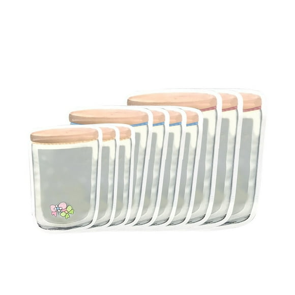Reusable Food Storage Bags Preservation Fridge Freezing Food Storage Reusable Jar Bags Fresh Produce 10Pc Reusable Storage Bags for Food