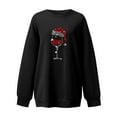 thumbnail image 3 of Bowake Chandails en Molleton de Noël pour Femmes Imprimé Manches Longues Col Rond Décontracté Ample Chandail-Over Blouse, 3 of 4