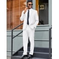 thumbnail image 7 of COOFANDY Big and Tall Suits for Men Slim Fit Single Breasted Sport Jacket and Pants Set Suit for Wedding Dinner Prom Graduation Party Business, 7 of 7