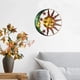 thumbnail image 5 of Decoración grande de pared de sol de metal Decoración de pared de sol y luna de metal Decoración de pared de sol y luna de metal Decoración de pared de metal para el hogar, jardín, patio, porche, valla, decoración (40 cm) Rojo Verde, 5 of 5