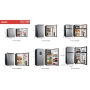 Galanz 6.5 Cu Ft Compact Refrigerator with Water Dispenser – Single Door Mini Fridge, Stainless Steel Look, ENERGY STAR
