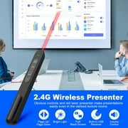 Presentation Clicker, Hyperlink Volume Control Wireless Presenter, PPT PowerPoint Clicker, RF 2.4GHz USB Presentation Remote Control PowerPoint Slide Advancer for Keynote/PPT/Mac/PC