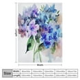 thumbnail image 4 of ONETECH  Throw Blanket,Watercolor Hydrangea Flower Purple Floral Painting Throw Blankets Warm Cozy Lightweight Blanket for Sofa,Bed,Camping,Picnic, 4 of 6