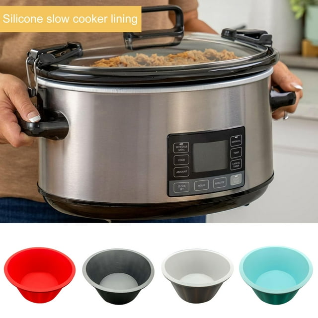 Slow Cooker Liner - Easy to Clean - Food-Grade Silicone - 5QT-6QT Slowly Stewing Pot Inside Liner - Cooking Tool - Kitchen Gadget
