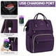 thumbnail image 4 of Mochila para portátil LOVEVOOK para mujer, 17 pulgadas, impermeable, color morado, 4 of 7