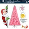 thumbnail image 4 of Árbol de Navidad KTKDE rosa artificial 6 pies con 1005 puntas de rama, 4 of 9