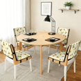 thumbnail image 3 of TSOVTHRID Cute Bee Sunflower Print Dining Chair Covers Quilted Seat Cushion Covers Anti-Slip Stretch Armless Chair Slipcovers Removable Washable with Detachable Strap, Set of 1, 3 of 7