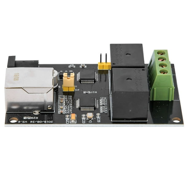 Tablero de relés Interruptor de retardo, kit electrónico de 2 vías Tablero de circuitos Interruptor de relé web Módulo de control Ethernet Controlador Ethernet TCP/IP Módulo controlador de interruptor
