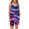 thumbnail image 5 of Xdegoge Clearance Clothes Under $ 5.00 Girls Clothes Size 5-13, Summer Sleeveless Casual Teen Romper Gradient Spaghetti Strap Short Jumpsuit with Pockets Past Orders Online Flash, 5 of 7