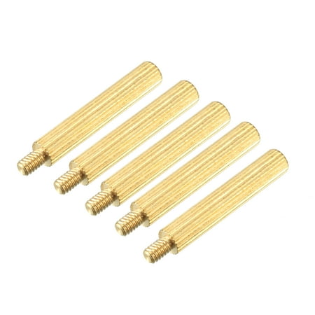

5pcs M2 17+3mm Male Thread Brass Round Standoff Spacer Screws PCB Pillar