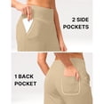 thumbnail image 6 of Yoga Pants With Pockets For Women Womens Long Shorts With Pockets High Waisted Athletic Casual Shorts For Women Athletic Seamless Summer Yoga Shorts Khaki XL, 6 of 7