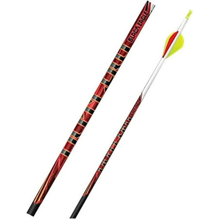 XJY Outlaw Fletched Crested Arrows - .005 6 Pack - 300 - White Crested