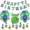Golf Birthday Party Supplies Decoration Kits, Green Golfing Happy Birthday Banner, Golf themed Cake Topper and Cupcake Toppers, White, Green, Navy Blue and Sequins Balloons for Outdoor Sports Fan