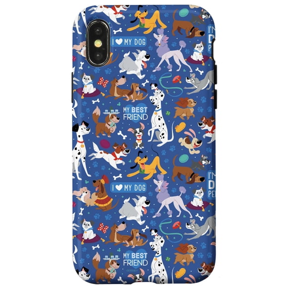 Funda de teléfono Disney Dogs I Love My Dog Blue para iPhone X/XS