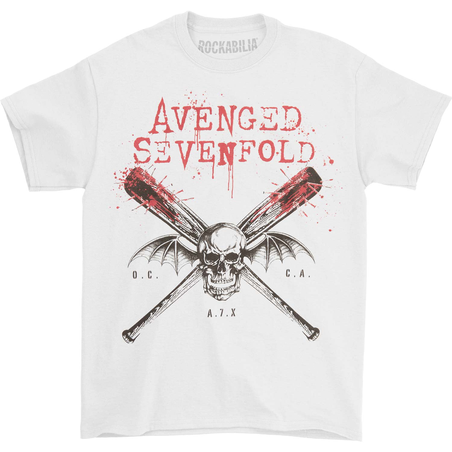 Predictor Odysseus industri Avenged Sevenfold Men's A7X Deathbat OC,CA T-shirt XX-Large White -  Walmart.com