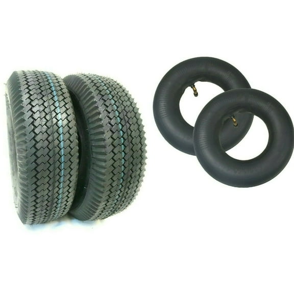 Justubes Two 5.30/4.50-6 Sawtooth Industrial Hand Truck Tires with Tubes Heavy Duty Mini Bike, Go Kart, Lawn & Garden