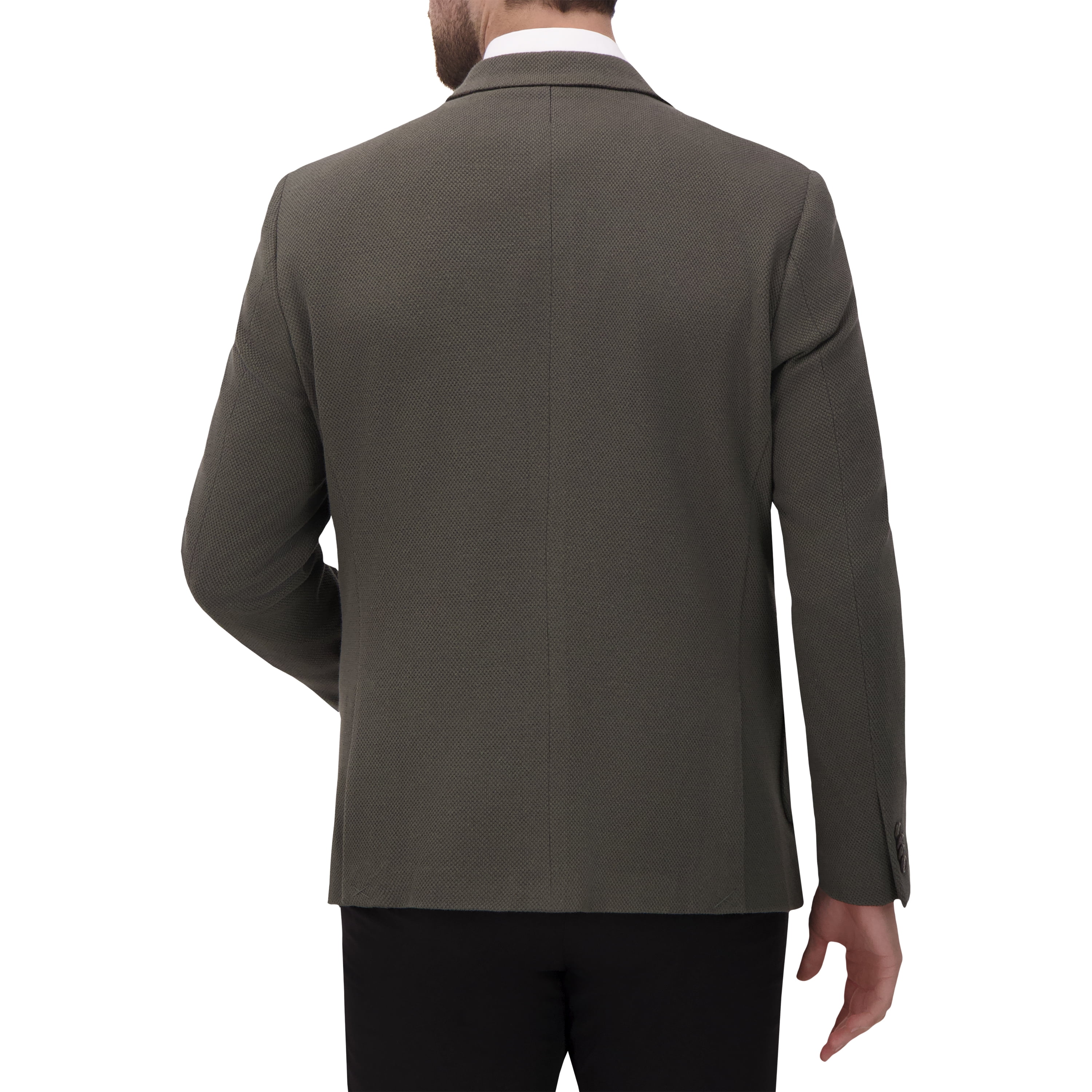 Report Collection Notch Collar Fully Lined Patch Pocket Knit Men's Jacket