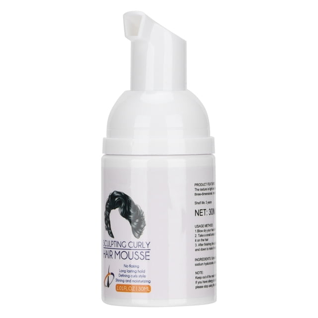 Mousse Para Cabello Rizado, Agente De Fijación De Cabello Seguro E Inofensivo Profesional Para Peluquería Para Viajes A Casa ANGGREK Curly Hair Mousse