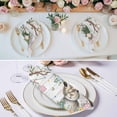 thumbnail image 3 of Gray Easter Bunny Cloth Napkins, Spring Easter Eggs Floral Wooden Washable and Reusable Dinner Napkins Set of 4, Table Napkin for Kitchen Party Birthday Wedding Hotel Housewarming 20"x20", 3 of 9