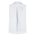 thumbnail image 4 of Inglocry Mens Button Down Summer Shirts Sleeveless Cotton Linen Beach Tank Top Basic Solid Work Dress Shirt White XL, 4 of 6