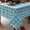 Aqua White, variant on Waterproof Plaid Tablecloth Fabric - Round 70 Inch Classic Gingham Checker Table Cloth for Indoor/Outdoor Use - Buffalo Table Cover for Picnics, BBQs, and Parties