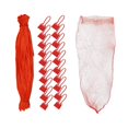 thumbnail image 2 of 100pcs Plastic Woven Bags Fruit Pocket Storage Bags Vegetable Storage Bags (red), 2 of 3