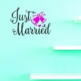 thumbnail image 1 of Custom Decals Just Married Wall Art Size: 20 X 30 Inches Color: Multi, 1 of 1
