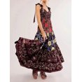 thumbnail image 5 of Brewee Women 2024 Summer Floral Print Boho Dress Spaghetti Straps Ruffle A Line Beach Long Maxi Dress, 5 of 5