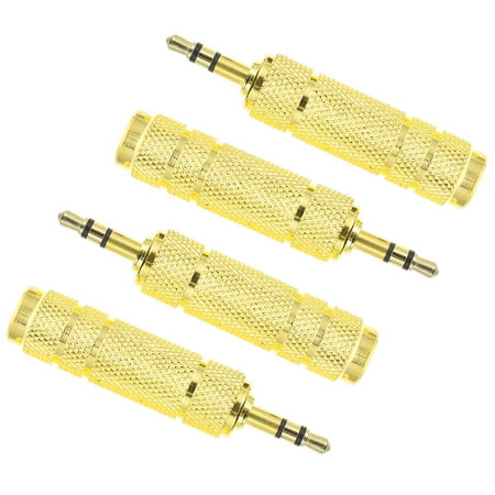 ifundom 4pcs Audio Cable Recording Converter Adapter Audio Conversion Device 3.5mm Male to 6.35mm Female