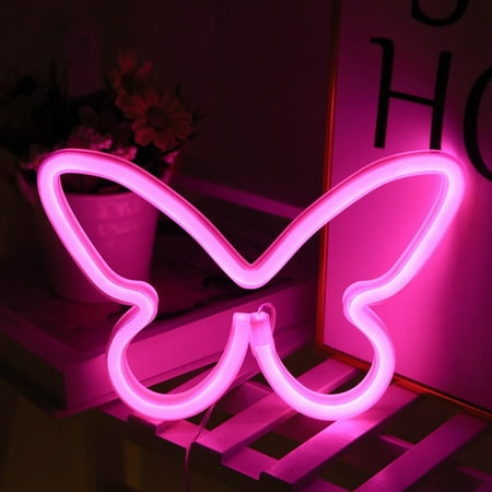 

Meiiso Discounted Stock! Led Butterfly Light Butterfly Signs Light for Bedroom Usb or 3 Aa Battery Powered Led Wall Décor for Valentines Day Birthday Gift Wedding Party Home Decor 8.58*5.85*1.56In