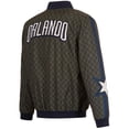 thumbnail image 3 of Men's JH Design Charcoal Orlando Magic 2022/23 City Edition Full-Zip Nylon Bomber Jacket, 3 of 6