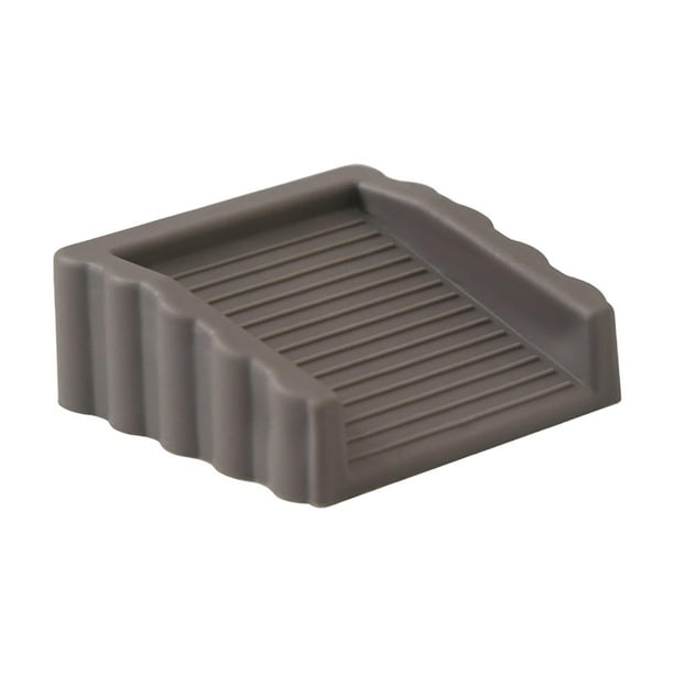 Tope de puerta de goma versátil y portátil para baldosas, suelos de madera y alfombras. 1 pieza gris