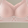 thumbnail image 5 of Jinhomg Wireless Soft Support Beauty Back Everyday Bras for Women Pull On Closure Solid Color for Daily Wear Lounge Sleep Seamless Comfort Support Pink XXL, 5 of 6