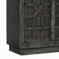 thumbnail image 4 of Benjara 72 Inch Sideboard Buffet Console Cabinet, 4 Doors, Wood, Distressed Black, 4 of 5