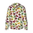 thumbnail image 3 of Daiia Colorful Fruits UPF 50+ Sun Protection Hoodie Jacket Lightweight Long Sleeve Sun Shirt for Women Men with Pocket Hiking Outdoor-Large, 3 of 9
