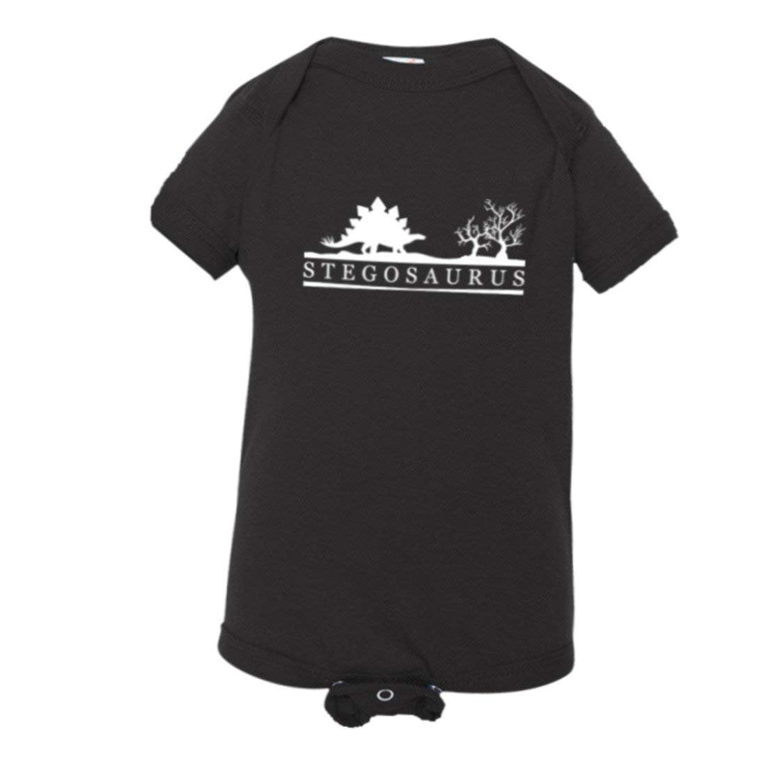 PleaseMeTees Baby Stegosaurus Educational Dinosaur Jurassic HQ Bodysuit 1-Piece