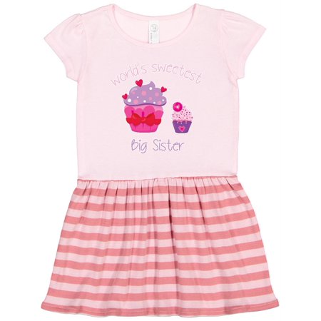 

Inktastic World s Sweetest Big Sister Gift Toddler Girl Dress
