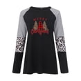thumbnail image 5 of Puntoco Moda Mujer Cuello Redondo Manga Larga Estampado Casual Camiseta Blusa Puntoco Puntoco-2060, 5 of 5