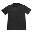 thumbnail image 3 of Aihuaihua White Tshirts for Men Henley Short Sleeve Regular Solid Color Top Trendy Clothes Men Black XXL, 3 of 4