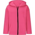 thumbnail image 2 of MEZZALL Girls Hooded Sweatshirt Kids Zip Up Jacket Long Sleeve Warm Pullover Solid Color Casual Outerwear For Teen Soft Child Clothes, 2 of 4
