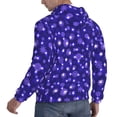 thumbnail image 6 of Lsque Beautiful Purple Snowflakes Pattern Casual Men's Hoodie,Hooded Sweatshirt with Kangaroo Pocket,Pullover Hoodie-Small, 6 of 7