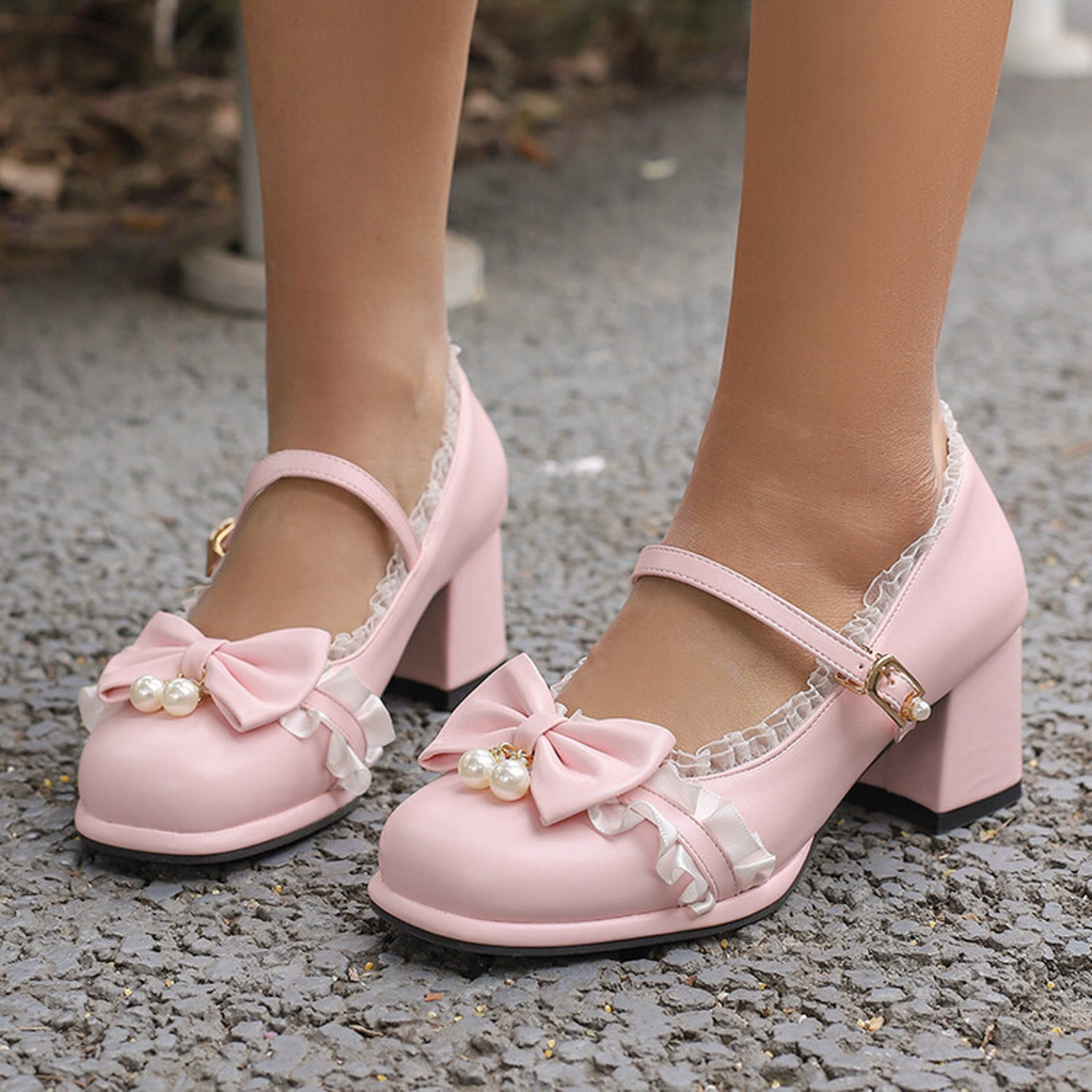 Chaussures Mary Jane Femme à Talon Moyen - Élégantes, Confortables, à Lacets, Pour Loisirs Ou Occasions