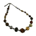 thumbnail image 2 of Premier Designs Long Textured Tiger Eye Topaz Color Glass Beaded Necklace Adjustable Womens Adult, 2 of 3