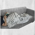 thumbnail image 6 of Zodiac Taurus Soft Flannel Fleece Throw Blanket, Esoteric Composition with Abstract Bull Stars and Horoscope, Cozy Plush for Indoor and Outdoor Use, 60" x 80", White and Black, by Ambesonne, 6 of 6