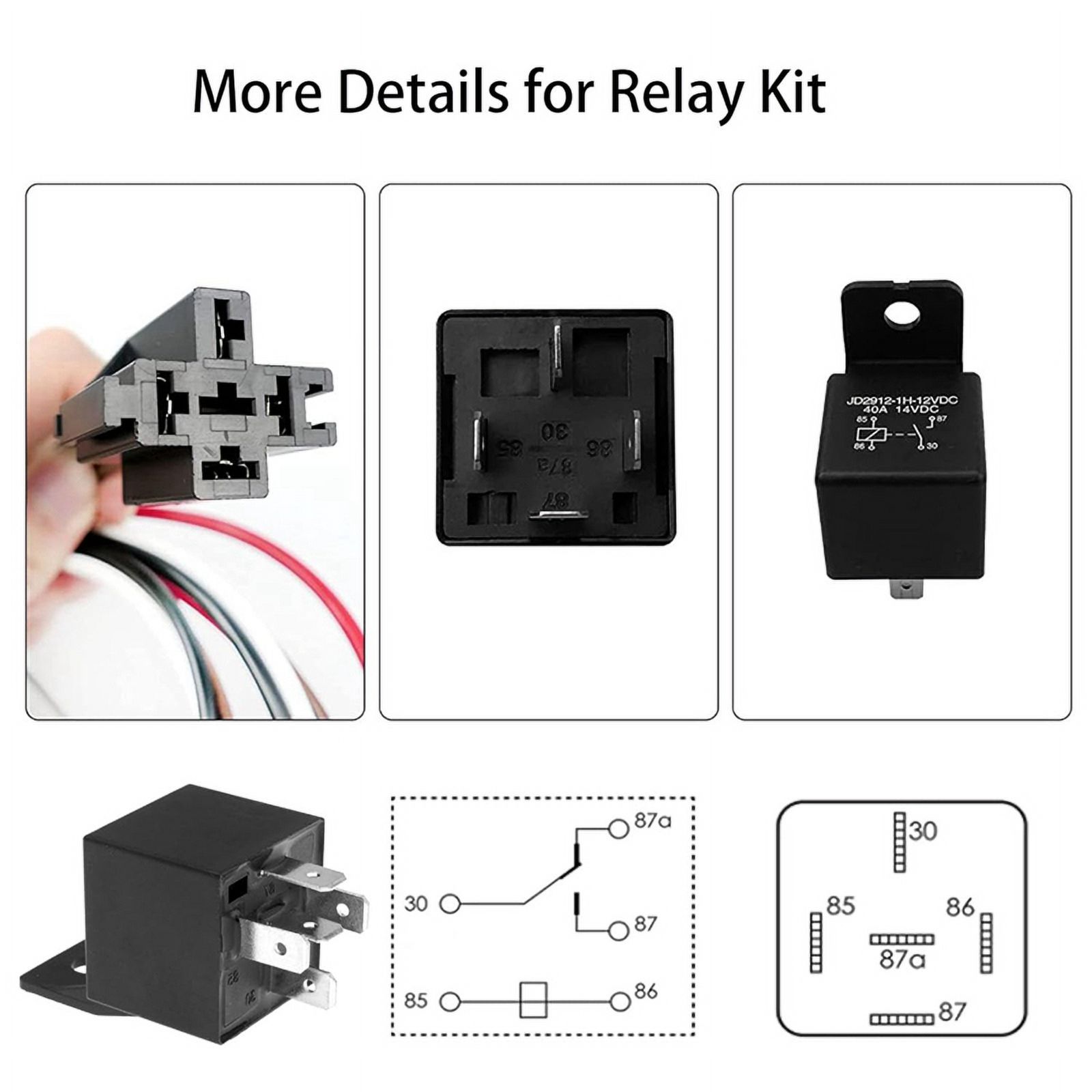 40 AMP Automotive Relay Thermostat Switch Kit