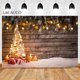 thumbnail image 1 of Telón de fondo de madera de Navidad, regalo de bola, tablones de corona de pino, tablero, fiesta de año nuevo, fondos fotográficos de bebé, sesión fotográfica, estudio fotográfico, 1 of 4