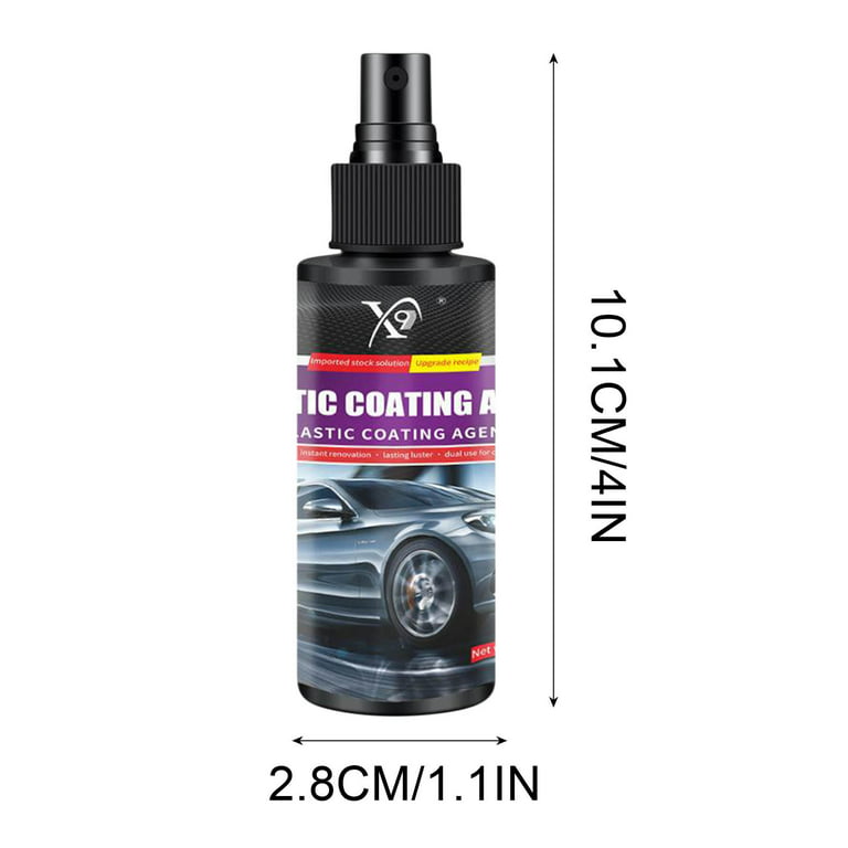Black Plastic Trim Restorer - Restores Plastic Trim To Black Exterior  Protectant Cleaner Polish for Cars Truck Motorcycle