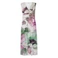 thumbnail image 5 of ZQUUVOU Women's Maxi Dress Casual Boho Print Spring Summer Sundress V Neck Sleeveless Formal Evening Gown for Prom Green, 5 of 5
