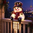 thumbnail image 2 of Winter Glow Snowman Icicle Light Decor, Christmas Decorations Hanging Snowman Railing Light, Waterproof Christmas Decorations Outdoor for Railing Fence, Garden, 2 of 6